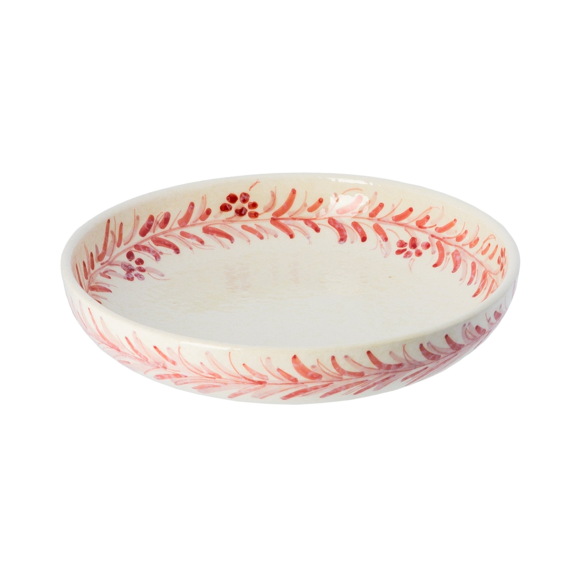 Floral Shallow Pasta tallerken, rosa - Ø23 cm.